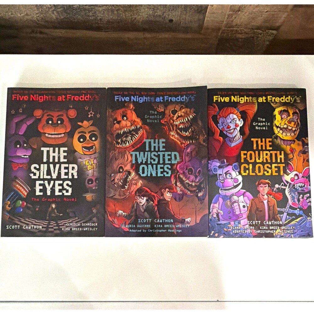 Five Nights at Freddy's Graphic Novel Set Silver Eyes Twisted Ones Fourth Closet